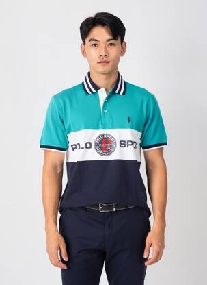 Polo tamprumas trumpas rankovės žalias RALPH LAUREN vyras