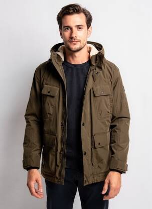 Parka bordo apdailos rankogaliai su gobtuvu žalias CAMEL ACTIVE vyras