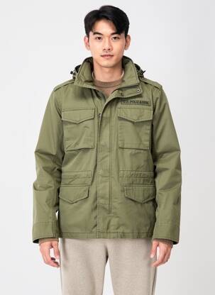 Parka ilgos rankovės be gobtuvų žalias U.S. POLO ASSN vyras
