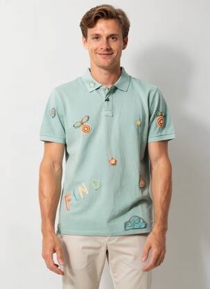 Polo tamprumas trumpas rankovės žalias BOB vyras