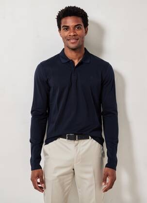 Polo ilgos rankovės ilgos rankovės mėlyna PREMIUM DE JACK AND JONES vyras