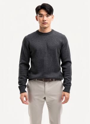 Megztinis tamprumas ilgos rankovės pilka JACK & JONES vyras