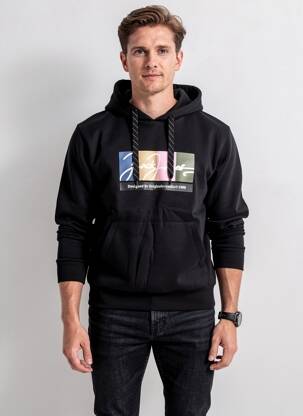 Kapišonas kišenės ilgos rankovės juodas JACK & JONES vyras
