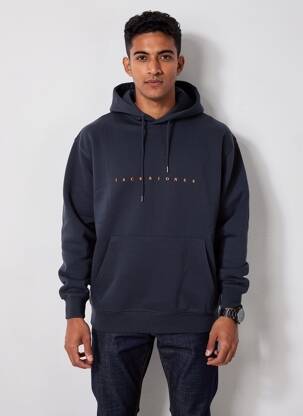 Kapišonas kišenės ilgos rankovės mėlyna JACK & JONES vyras