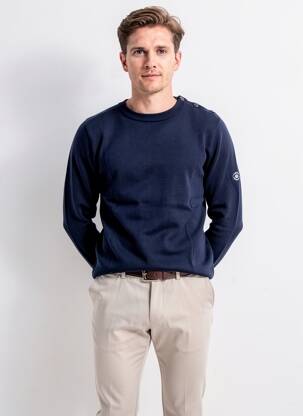 Megztinis tamprumas ilgos rankovės mėlyna JACK & JONES vyras