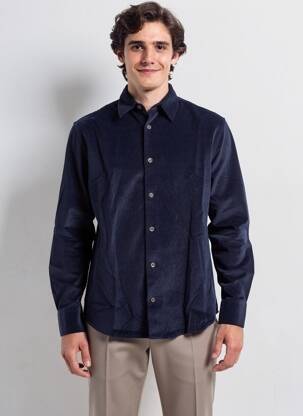 Ilgomis rankovėmis marškinys kišenės mėlyna JACK & JONES vyras