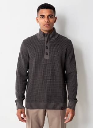 Megztinis tamprumas ilgos rankovės pilka JACK & JONES vyras