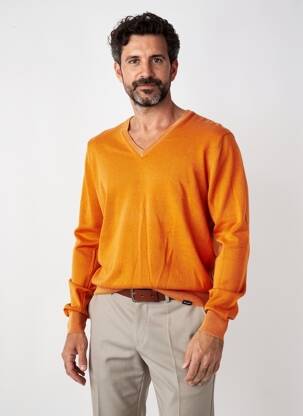 Megztinis col v ilgos rankovės oranžinė FACONNABLE vyras