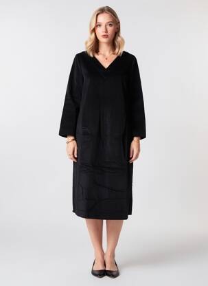 Pusilgių suknelė 3/4 rankovės 3/4 rankovės juodas COUTURIST moteris