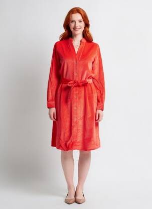 Pusilgių suknelė ilgos rankovės ilgos rankovės raudona COUTURIST moteris