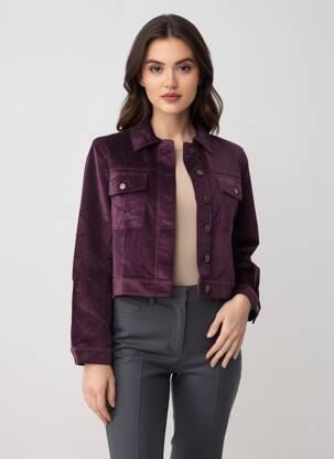 Kasdienis švarkas kišenės violetinis COUTURIST moteris