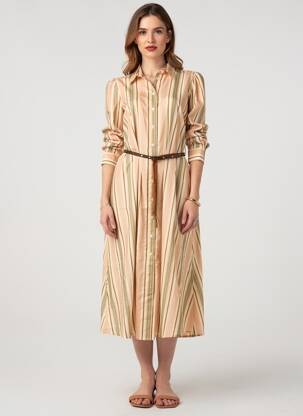 Ilga suknelė ilgos rankovės ilgos rankovės rožinė DIXIE moteris
