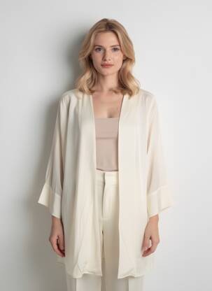 Kimono striukė col v baltas DIXIE moteris