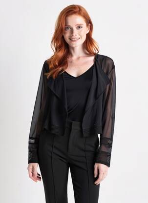 Bolero ilgos rankovės juodas 3322 moteris