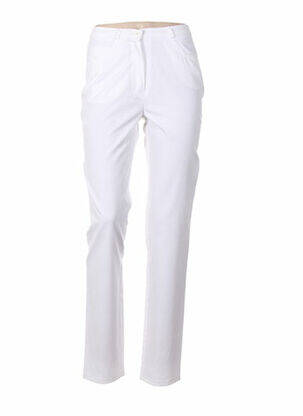 Pantalon tiesi kirpimas normala dydis baltas QUATTRO moteris