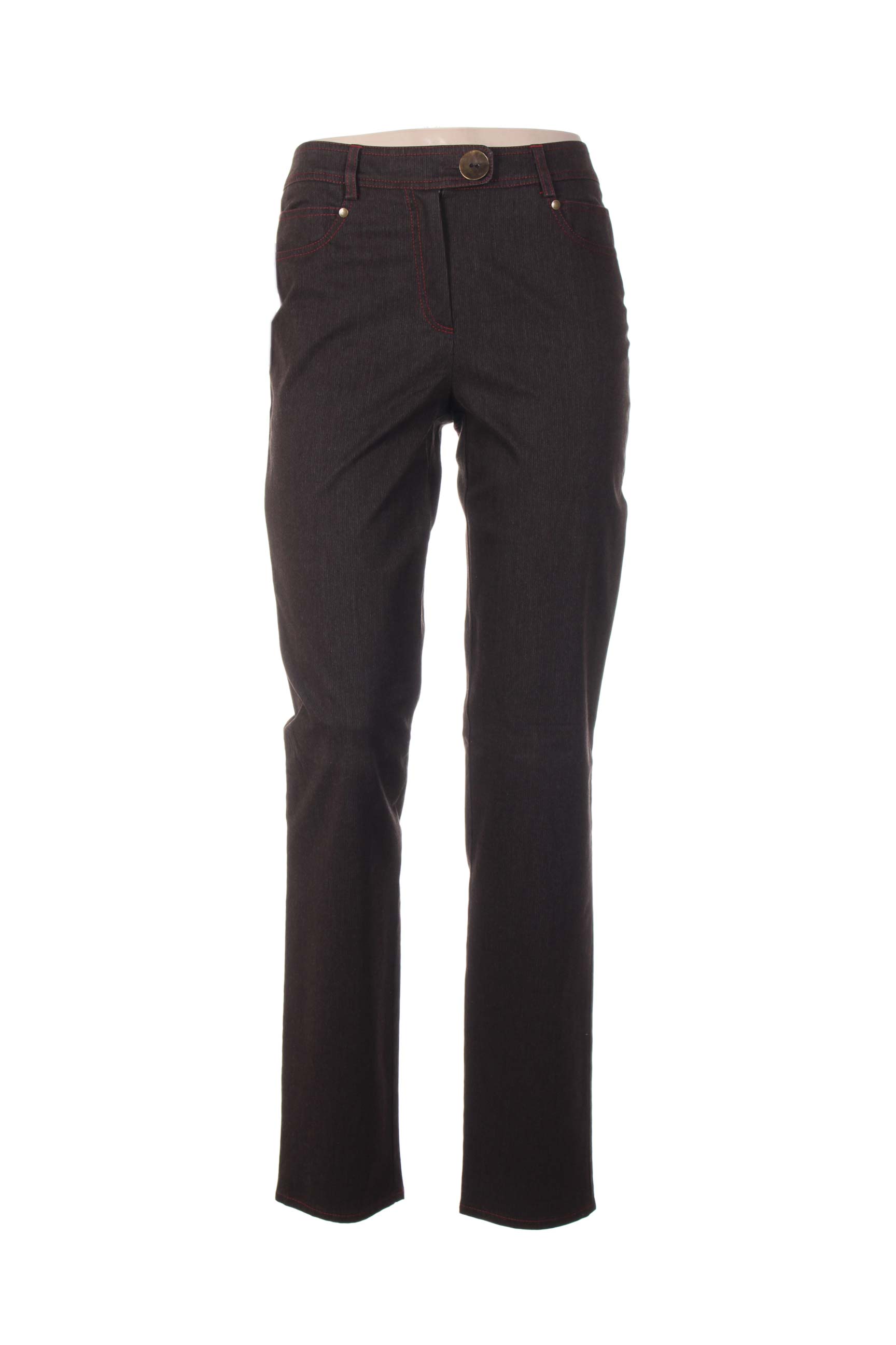 Pantalon tiesi kirpimas maža dydžio rudas QUATTRO moteris