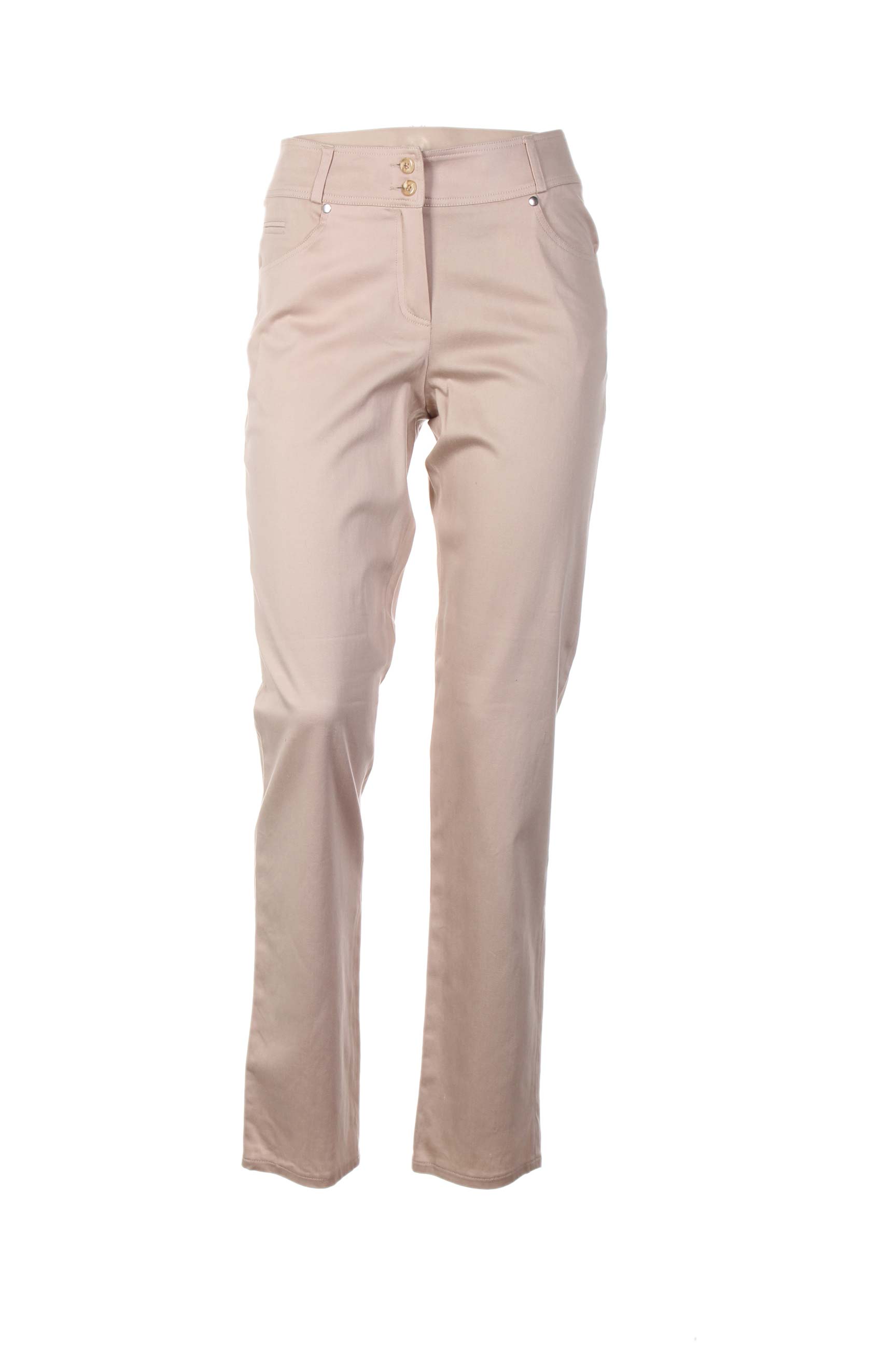 Pantalon tiesi kirpimas maža dydžio bežinis QUATTRO moteris