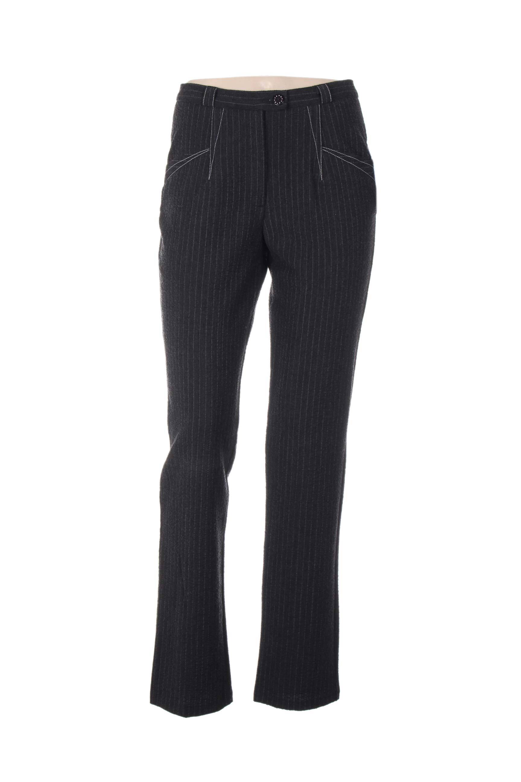 Pantalon aukšta talija aukšta talija pilka QUATTRO moteris