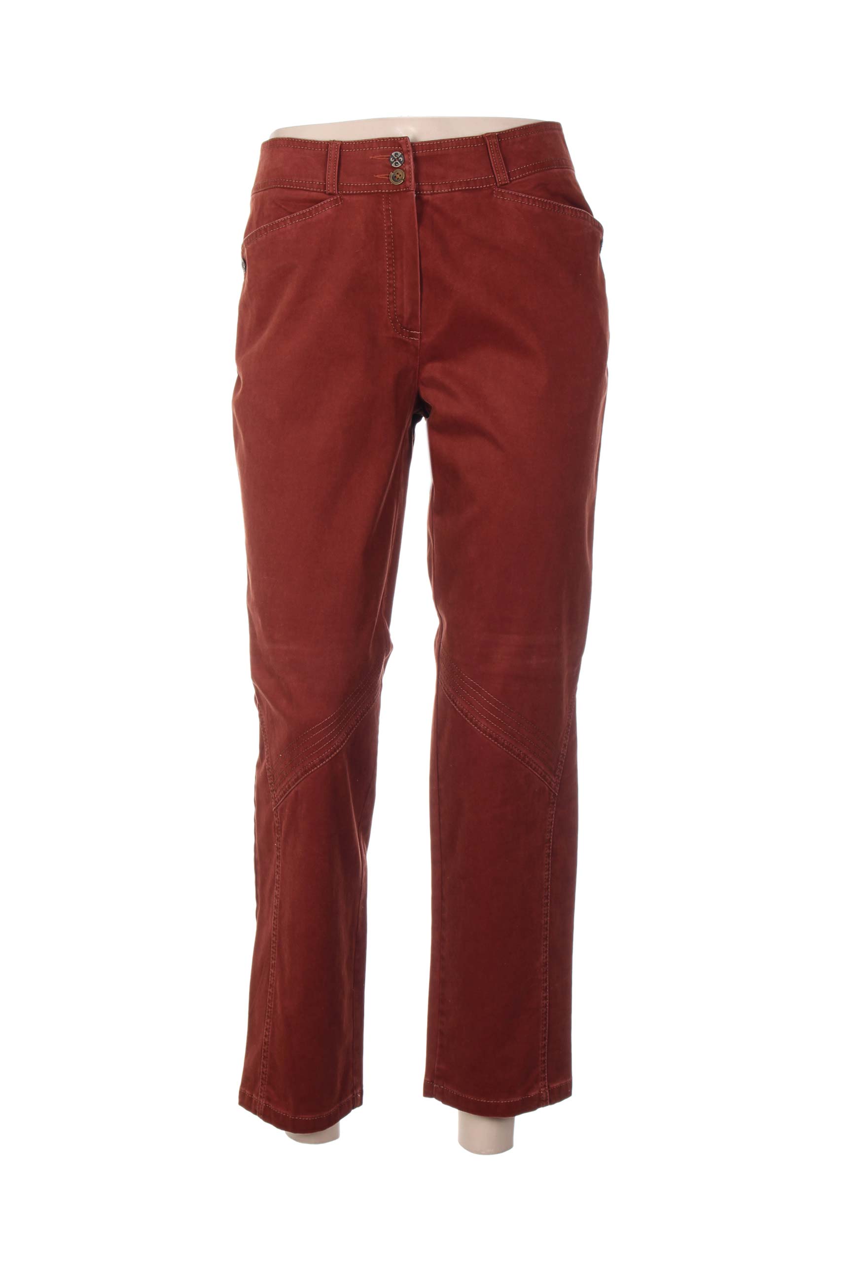 Pantalon aukšta talija aukšta talija rudas QUATTRO moteris