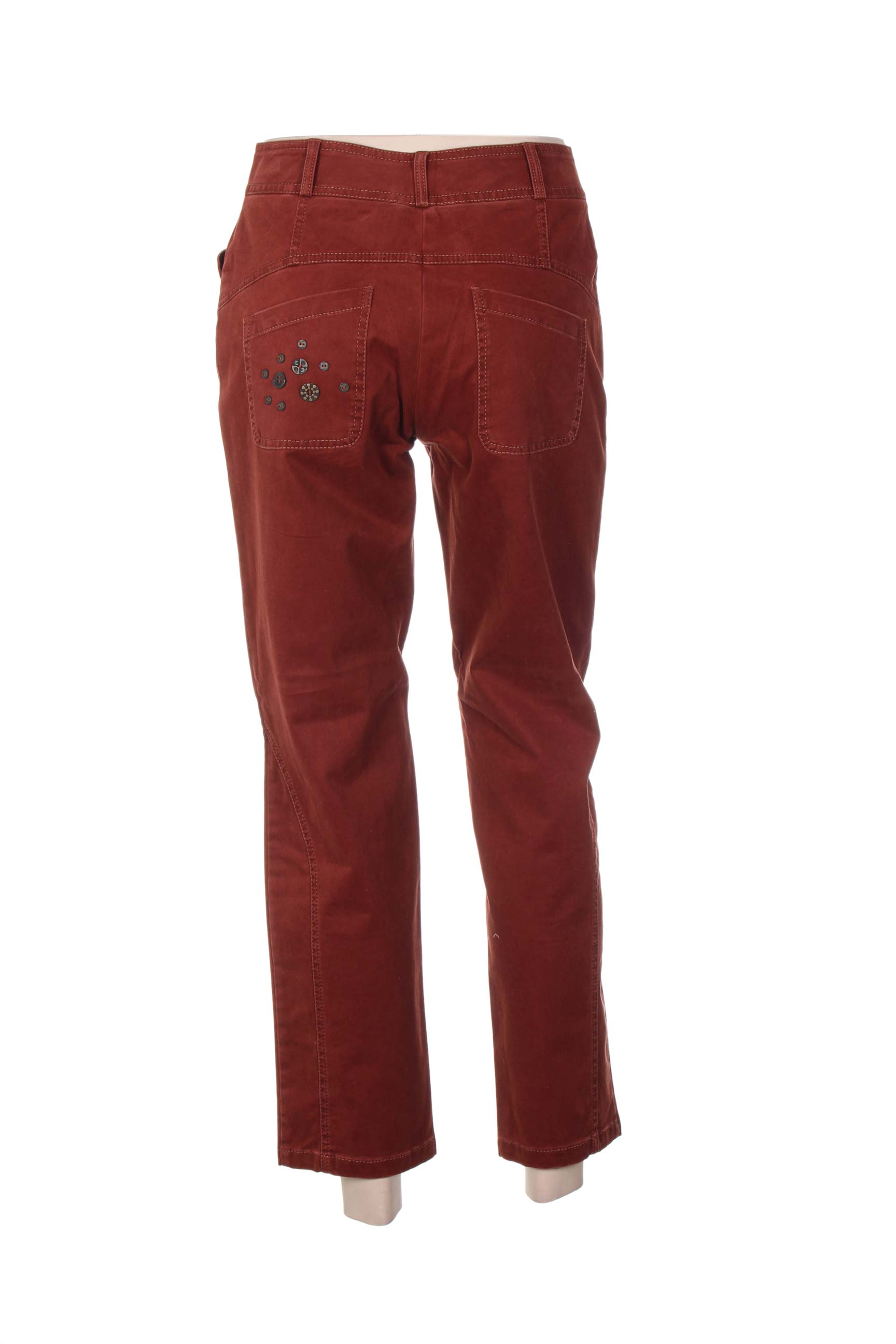 Pantalon aukšta talija aukšta talija rudas QUATTRO moteris