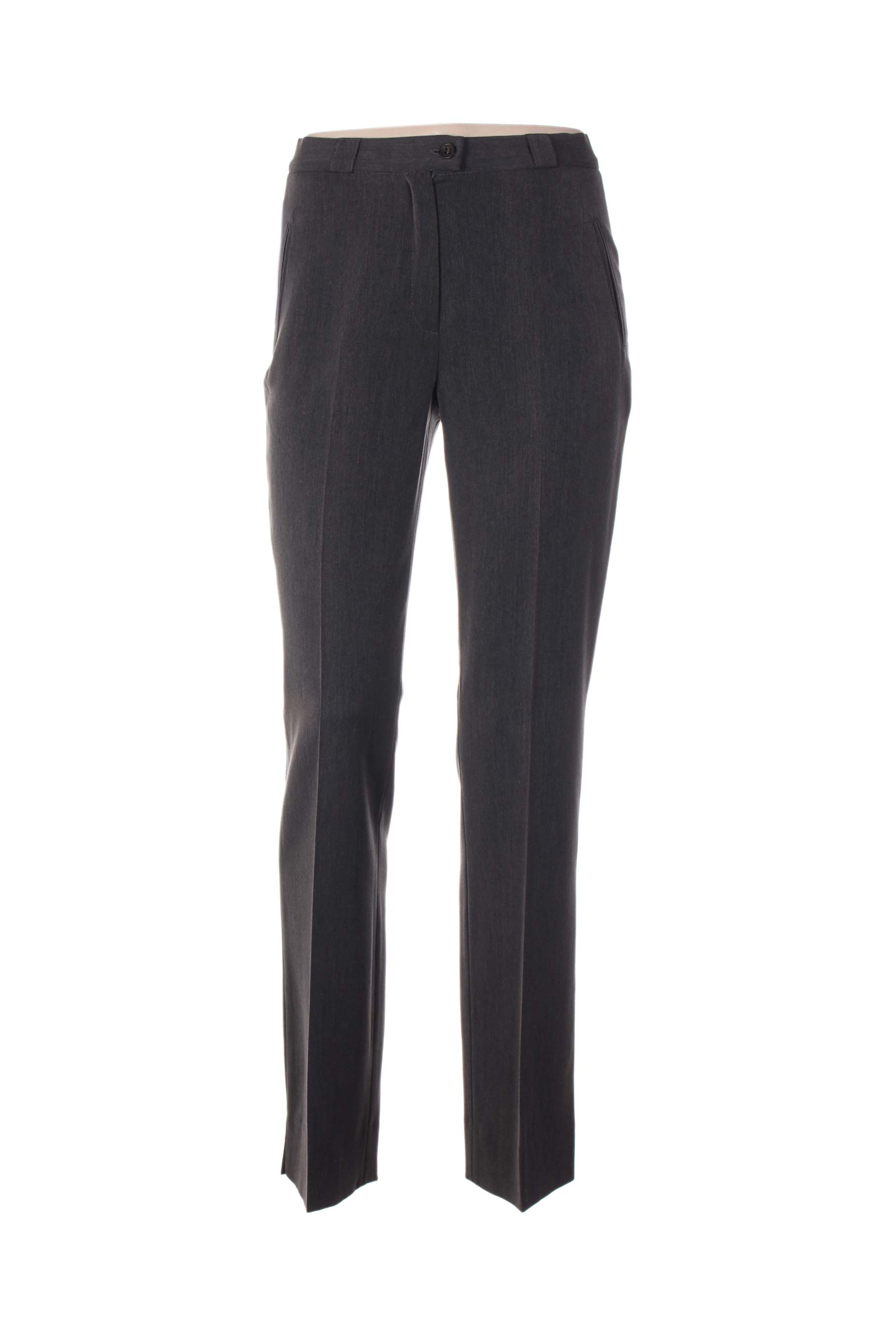 Pantalon tiesi kirpimas aukšta talija pilka QUATTRO moteris