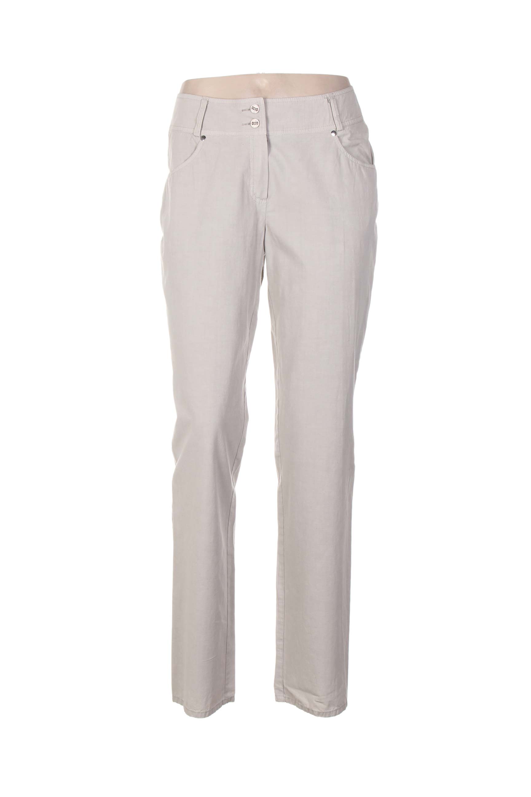 Pantalon tiesi kirpimas normala dydis pilka QUATTRO moteris