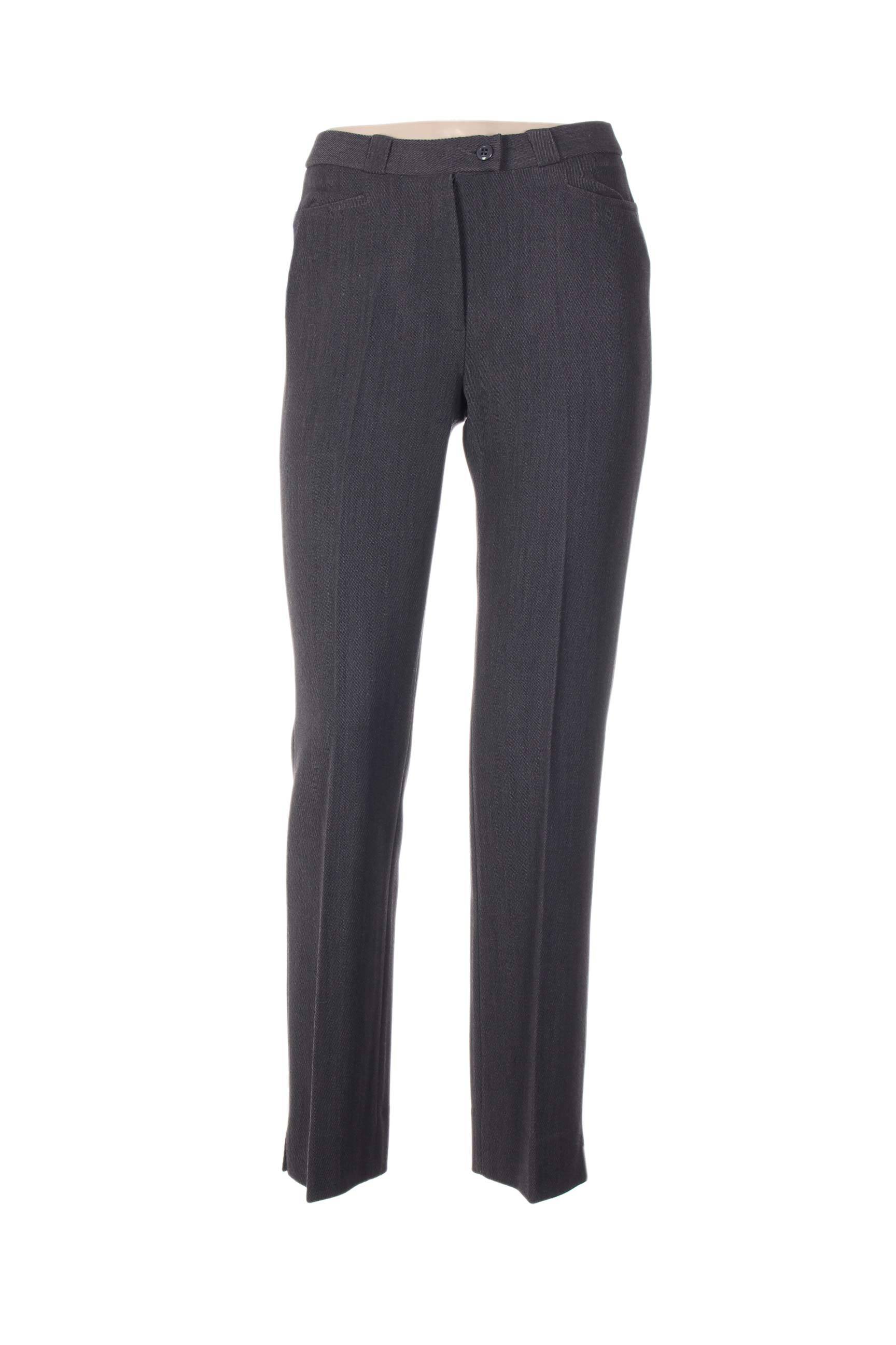 Pantalon kišenės aukšta talija pilka QUATTRO moteris