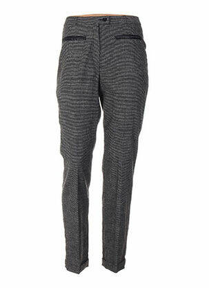 Pantalon uždarymas su užtrauktuku po mygtuku uždengimu aukšta talija pilka QUATTRO moteris