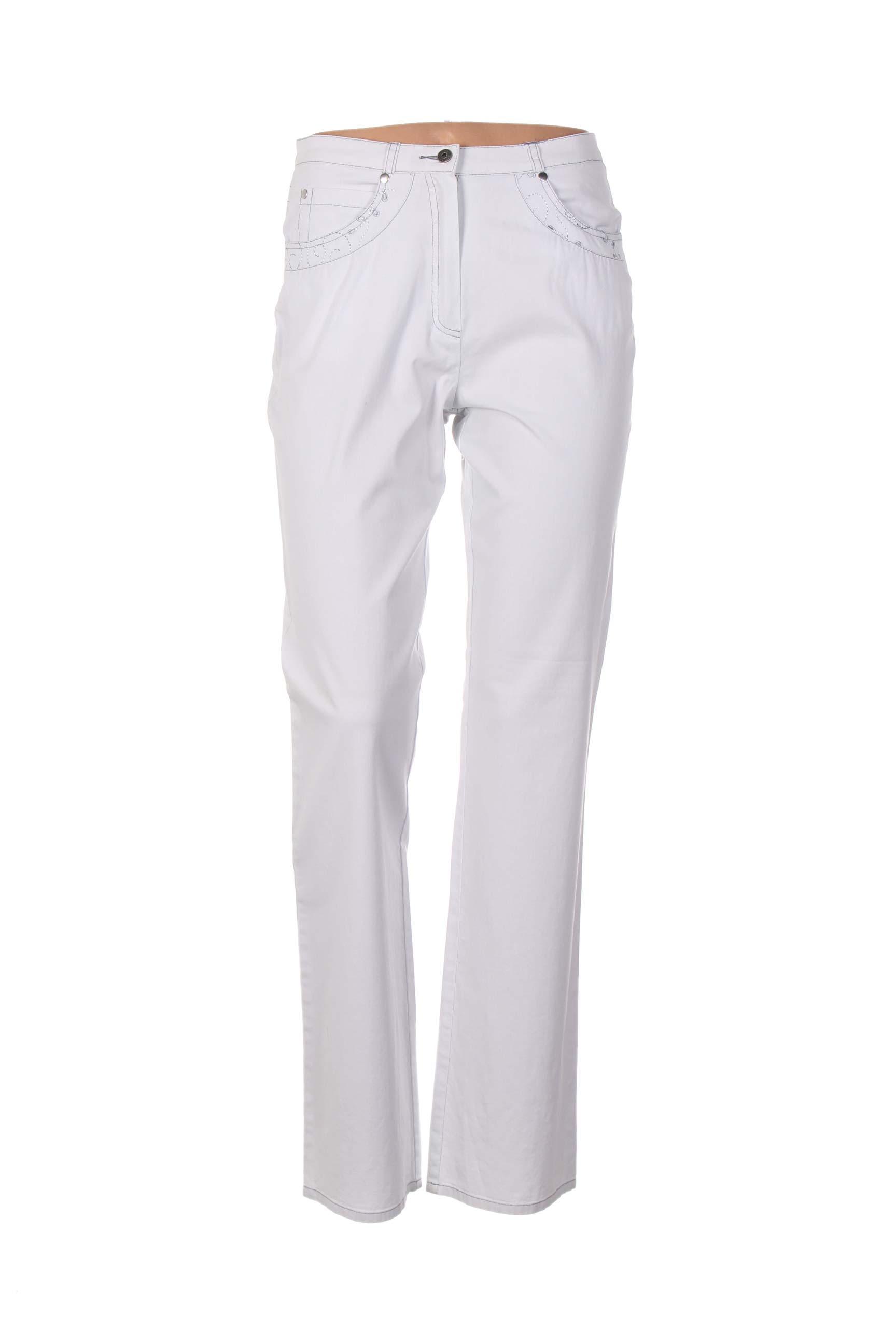 Pantalon tiesi kirpimas aukšta talija pilka QUATTRO moteris