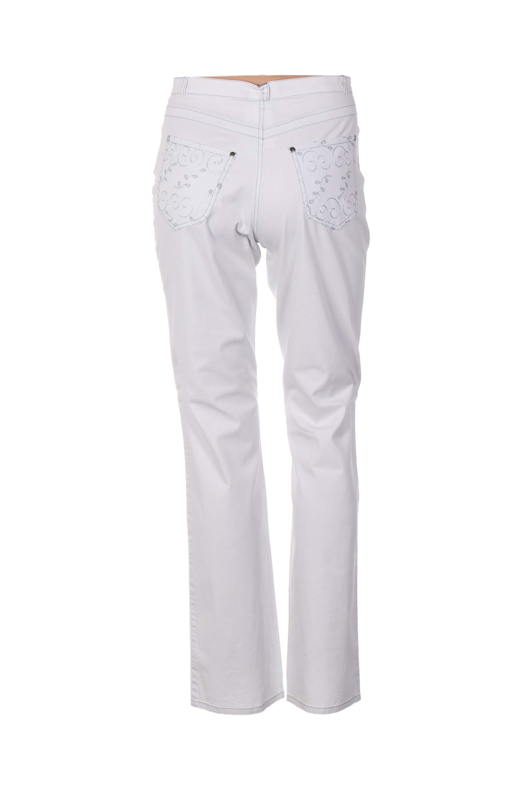 Pantalon tiesi kirpimas aukšta talija pilka QUATTRO moteris
