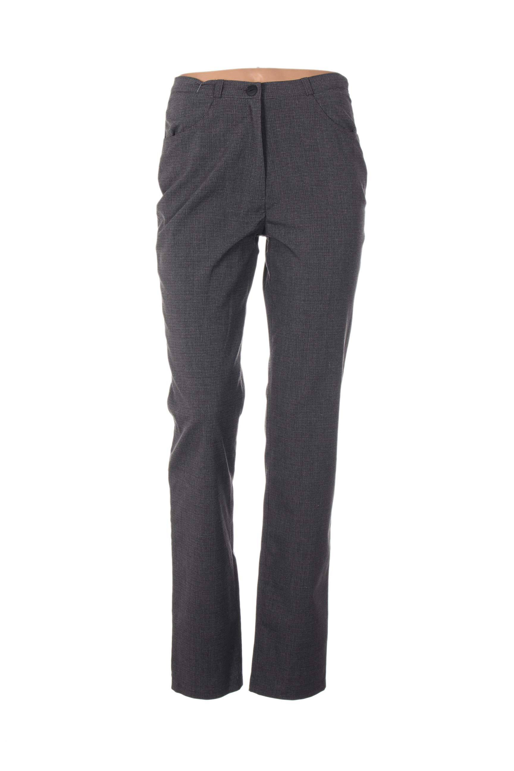 Pantalon aukšta talija aukšta talija pilka QUATTRO moteris