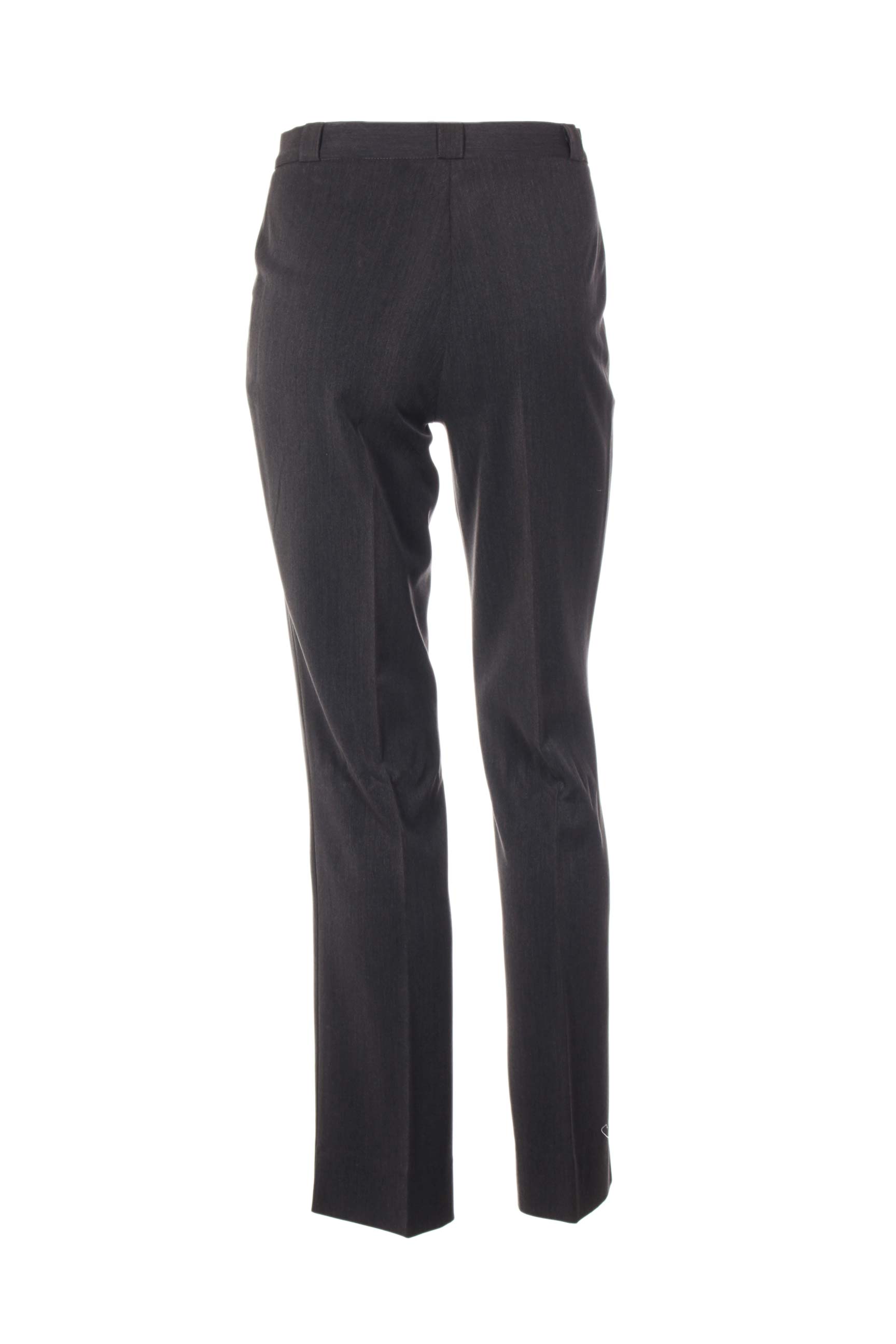 Pantalon tiesi kirpimas aukšta talija pilka QUATTRO moteris