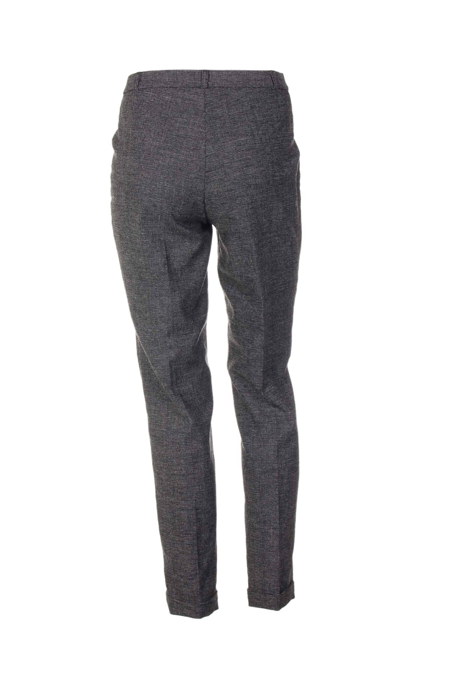 Pantalon aukšta talija aukšta talija pilka QUATTRO moteris