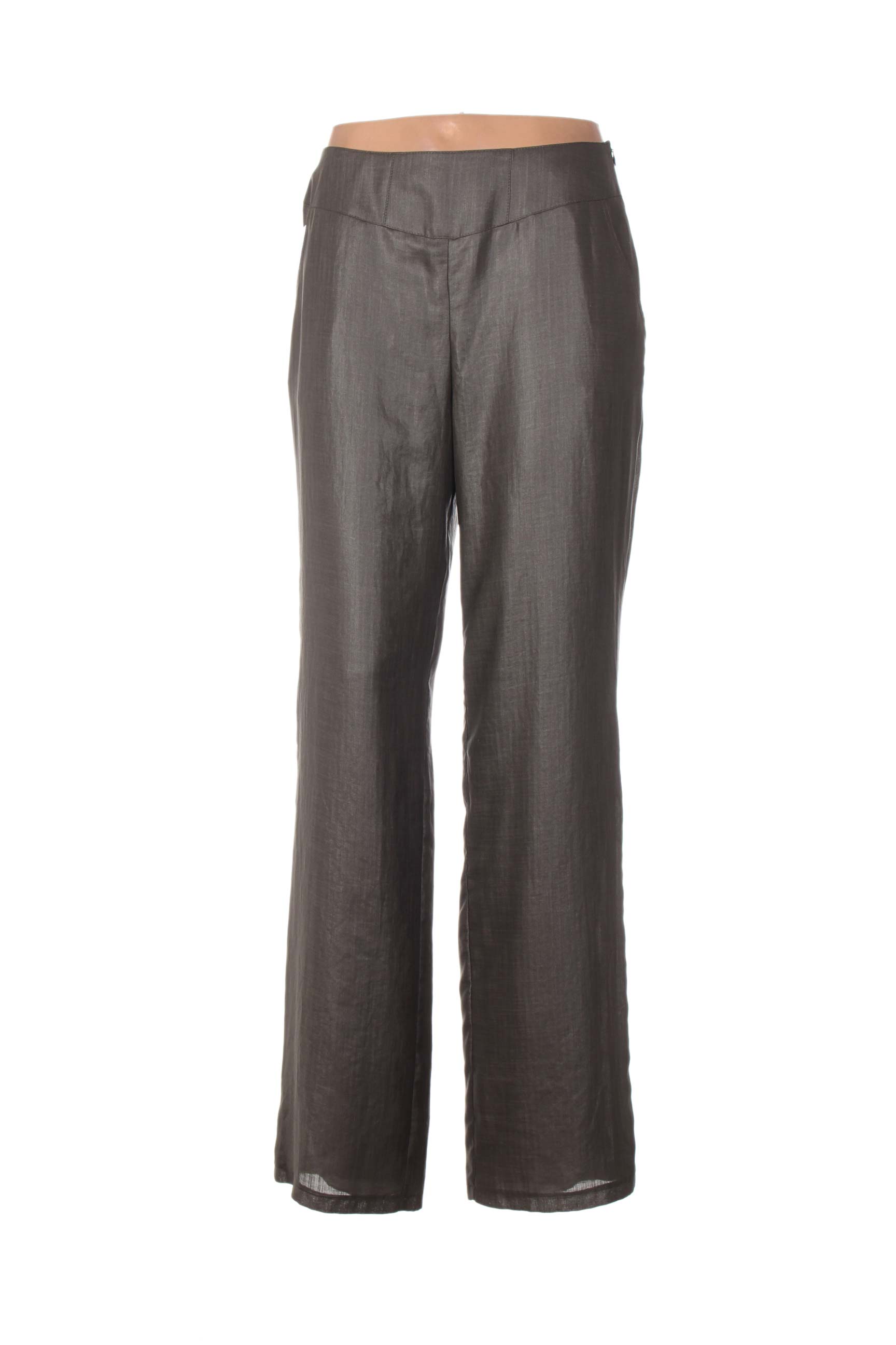 Pantalon aukšta talija aukšta talija žalias QUATTRO moteris