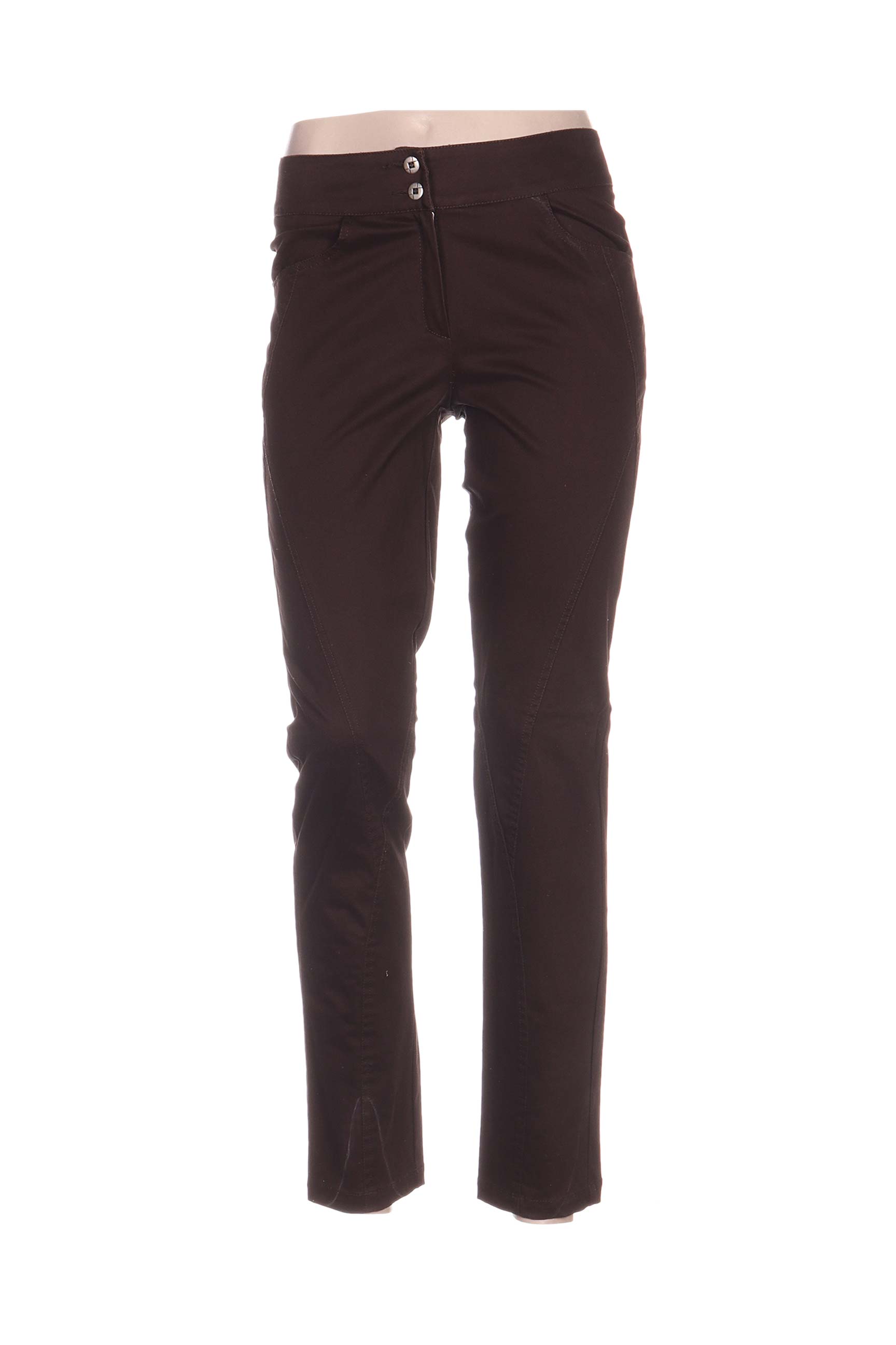 Pantalon lieknas maža dydžio rudas QUATTRO moteris