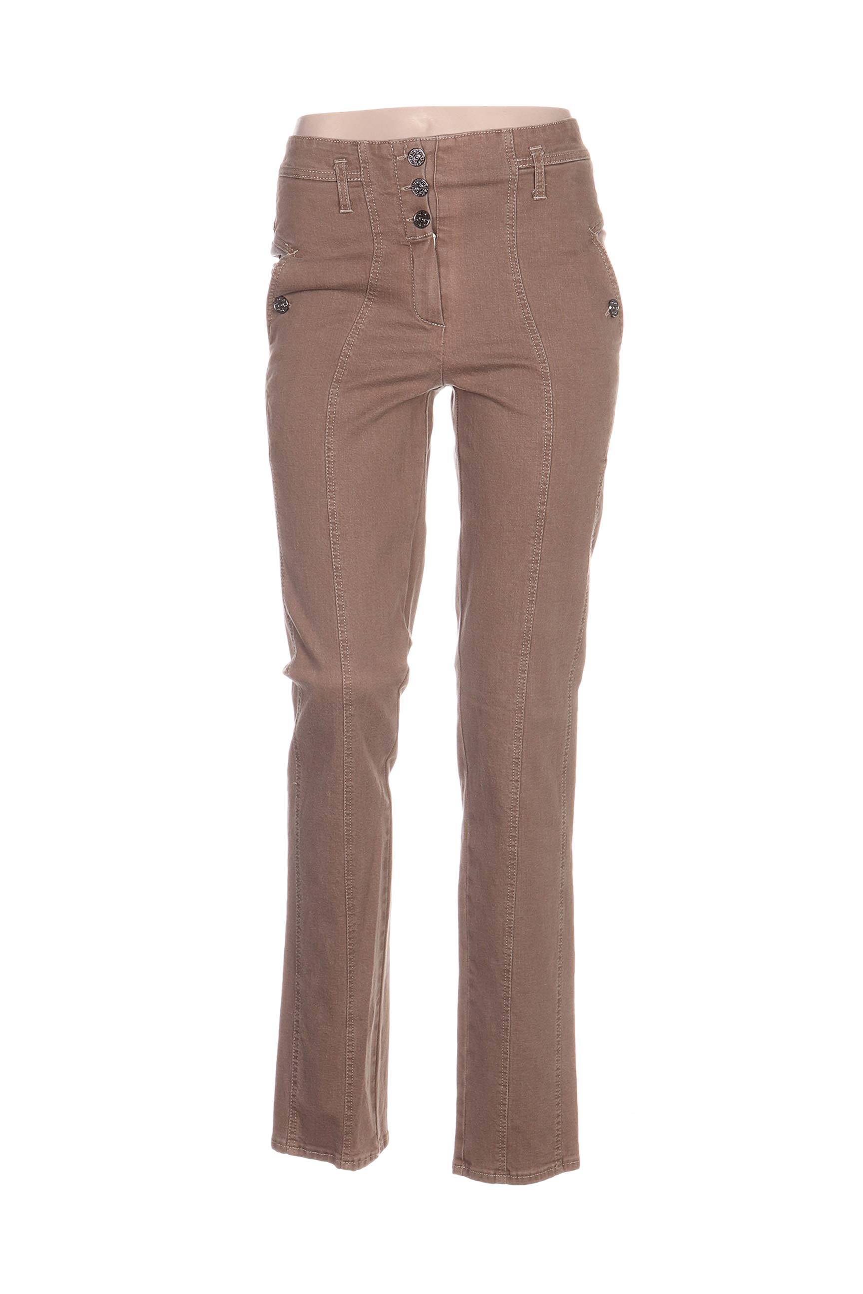 Pantalon tiesi kirpimas rudas QUATTRO moteris