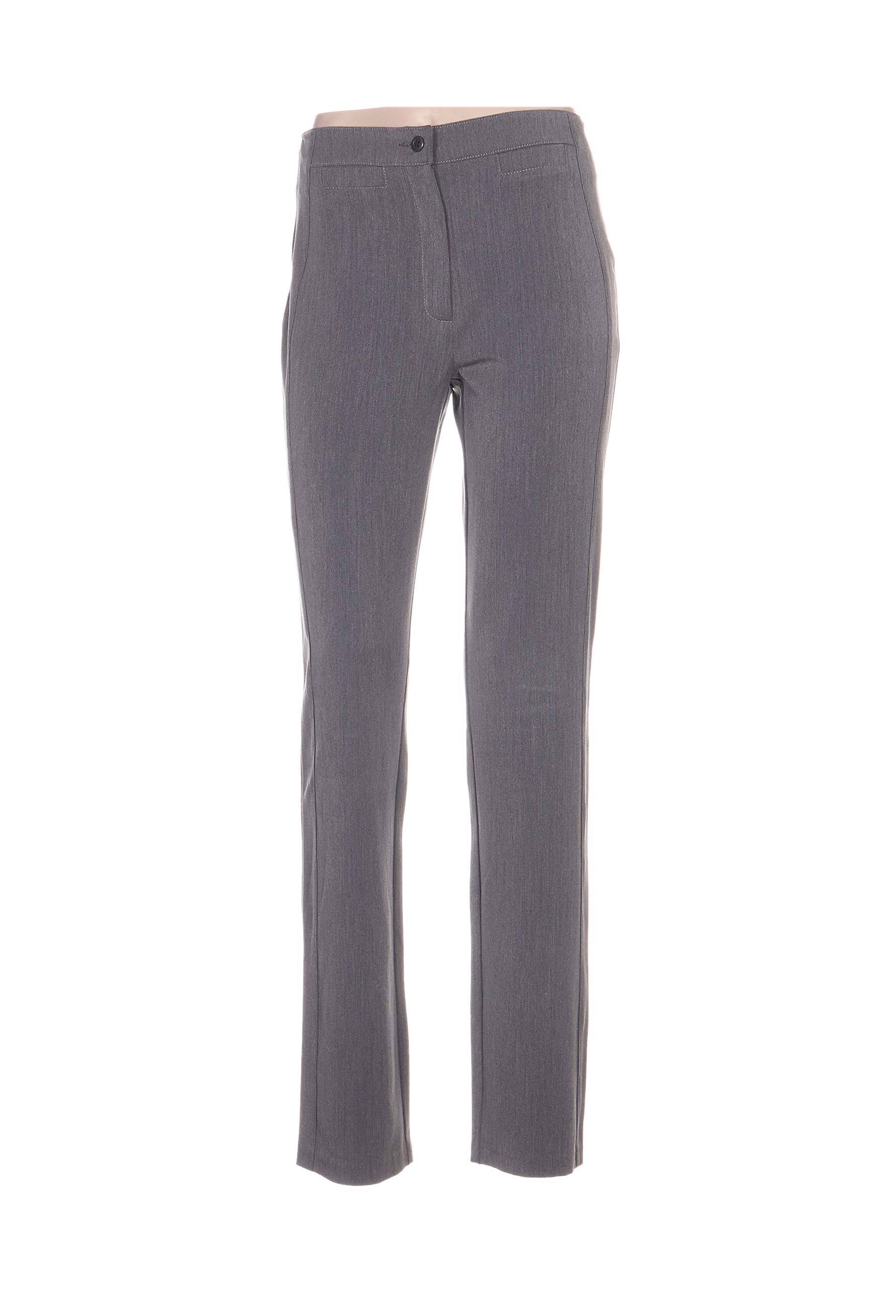 Pantalon bordo kraštų apdaila maža dydžio pilka QUATTRO moteris