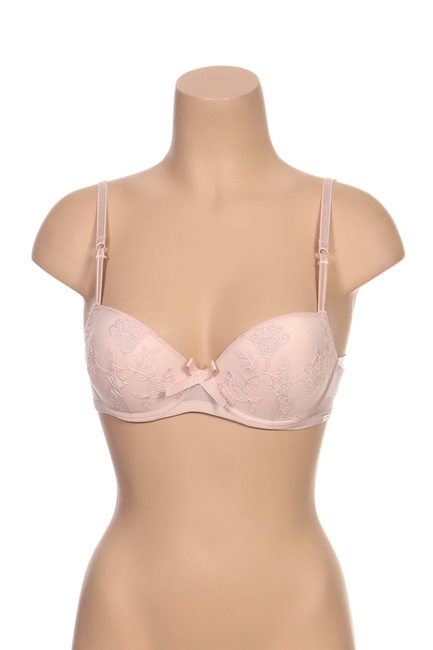 Liemenėlė push-up liemenėlė su aukštu palaikymu push-up liemenėlė su aukštu palaikymu kremas CHANTELLE moteris