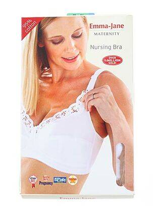 Nėštumo apatinis trikotažas kroketų apdaila baltas EMMA JANE moteris
