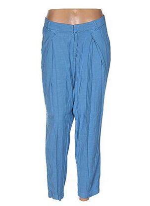Pantalon aukšta talija aukšta talija mėlyna MENSI COLLEZIONE moteris