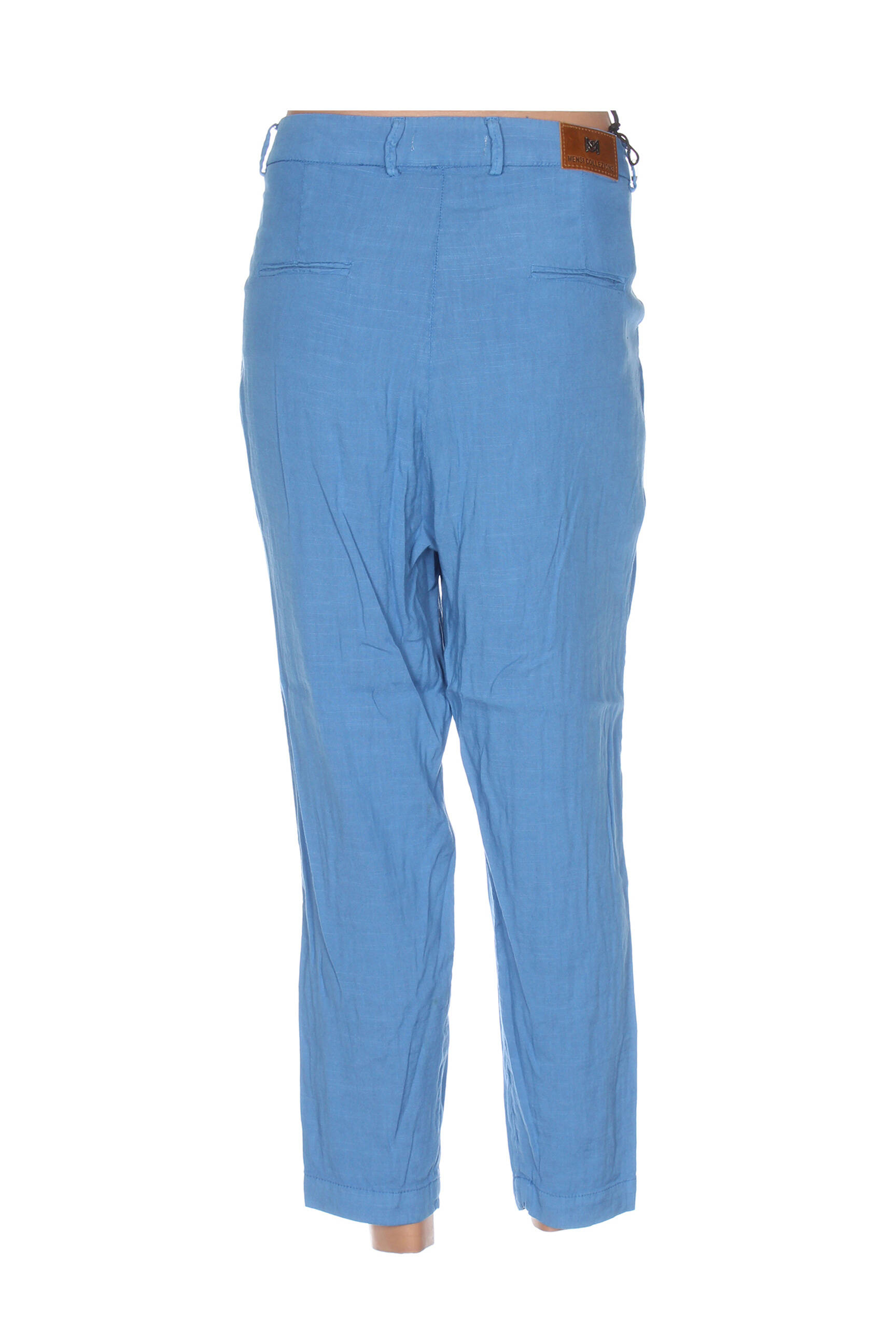 Pantalon aukšta talija aukšta talija mėlyna MENSI COLLEZIONE moteris
