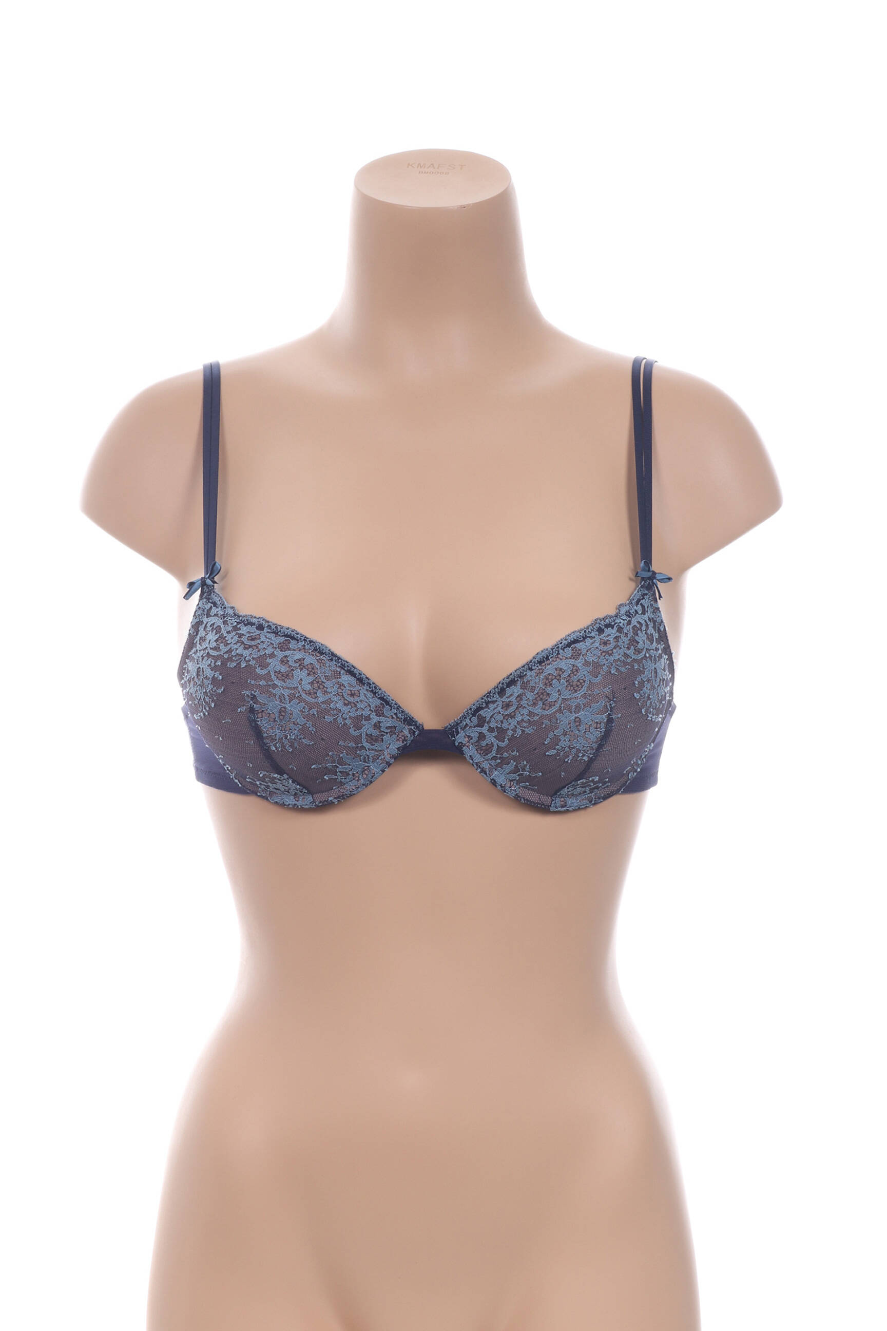 Liemenėlė push-up liemenėlė su aukštu palaikymu push-up liemenėlė su aukštu palaikymu mėlyna VANITY FAIR moteris