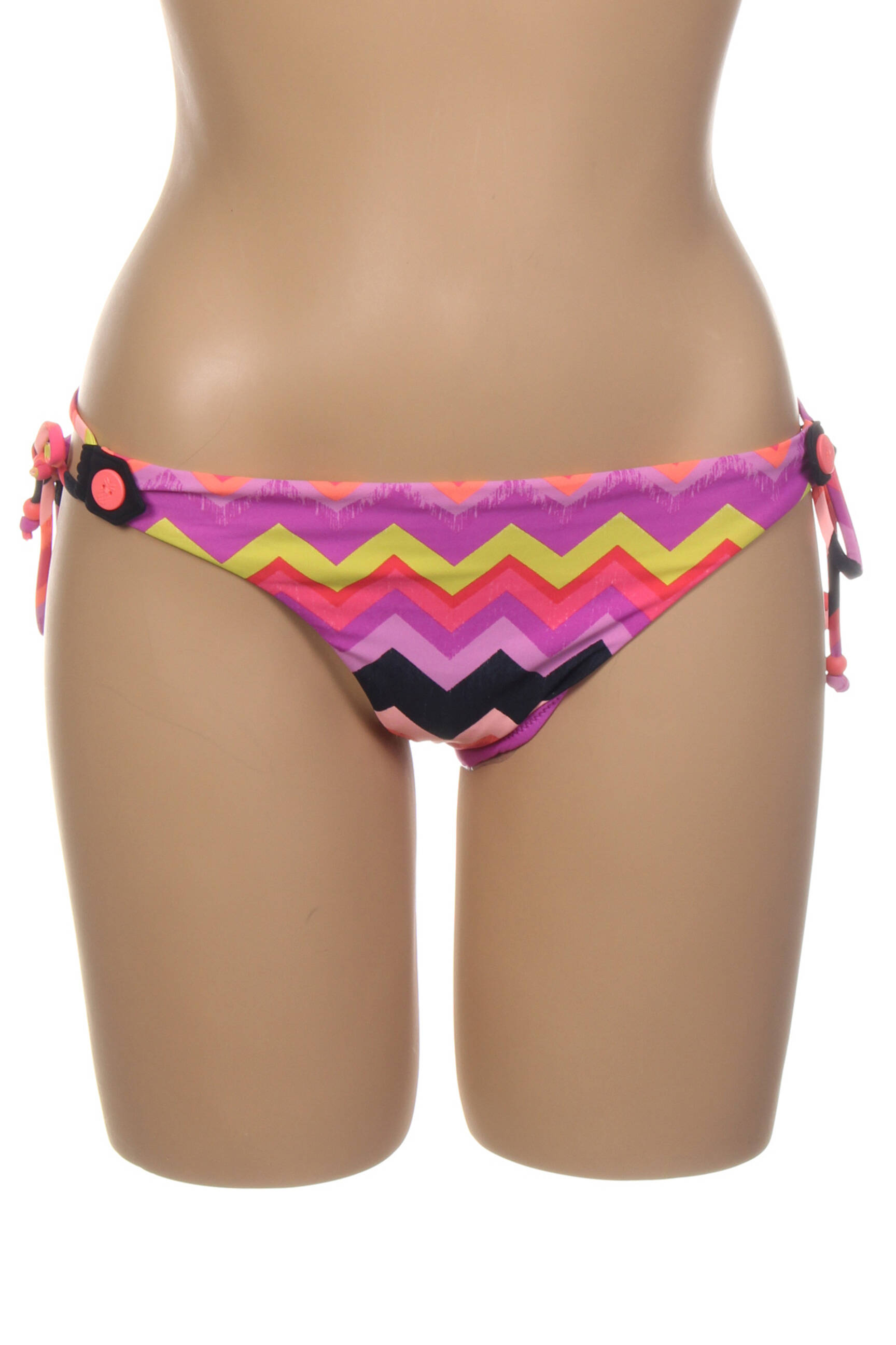 Maudymosi kelnaitės užsegimas su raišteliais bikini violetinis SEAFOLLY moteris