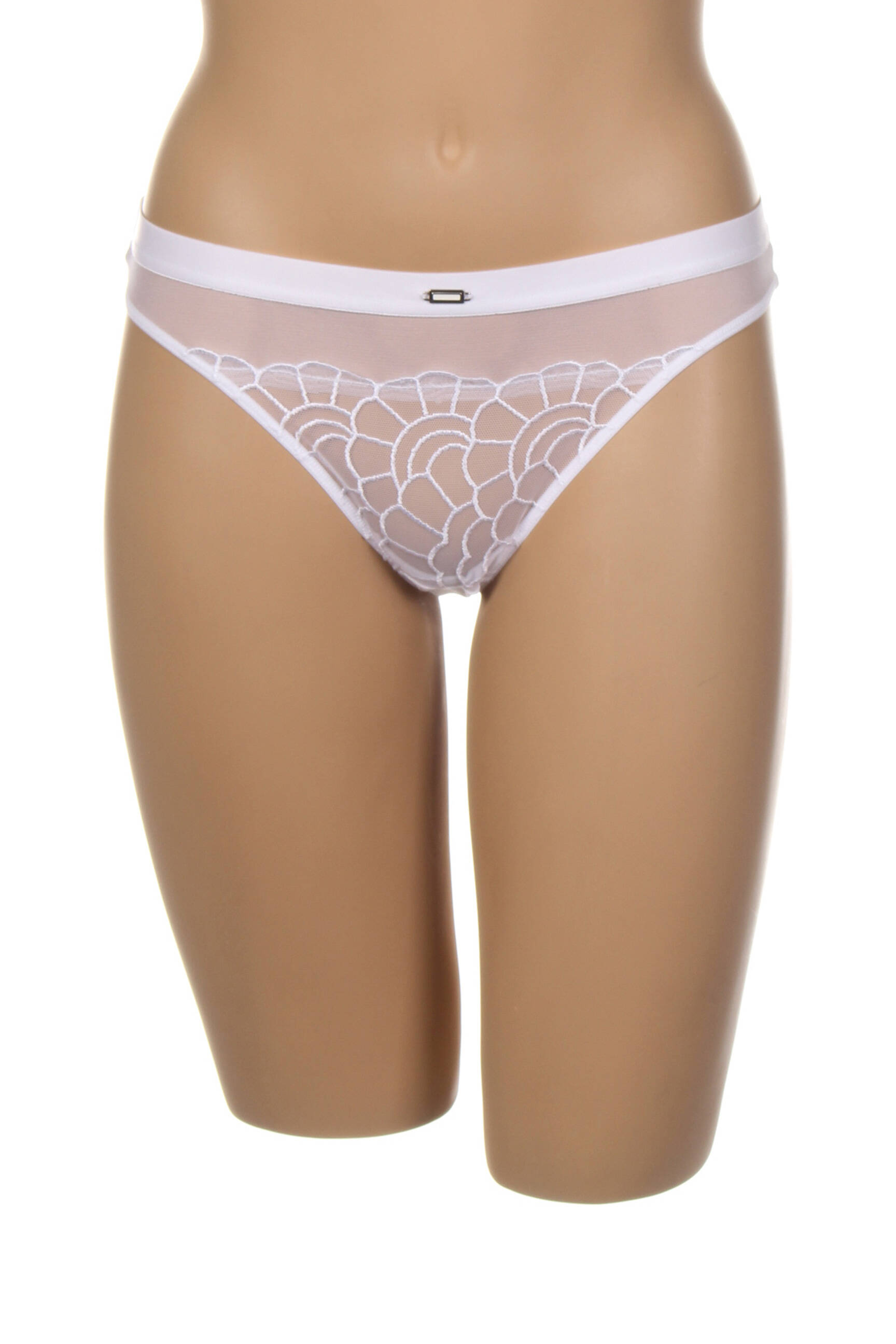 Tanga permatomas tiulis baltas IMPLICITE moteris