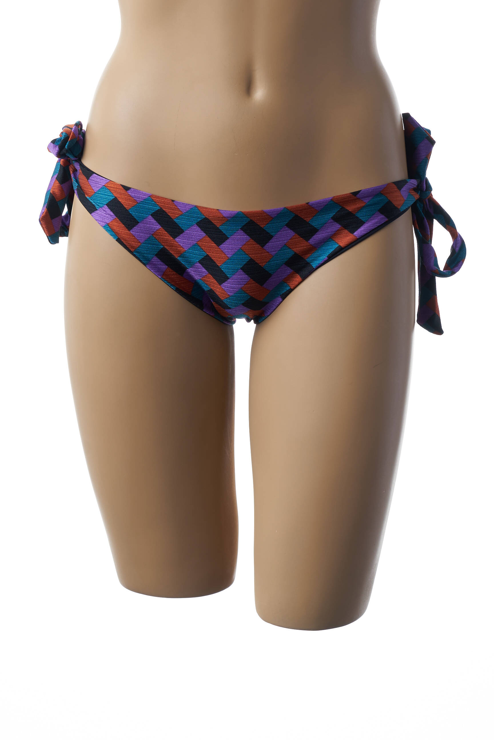 Maudymosi kelnaitės apverčiamas bikini violetinis 100% BRASIL moteris