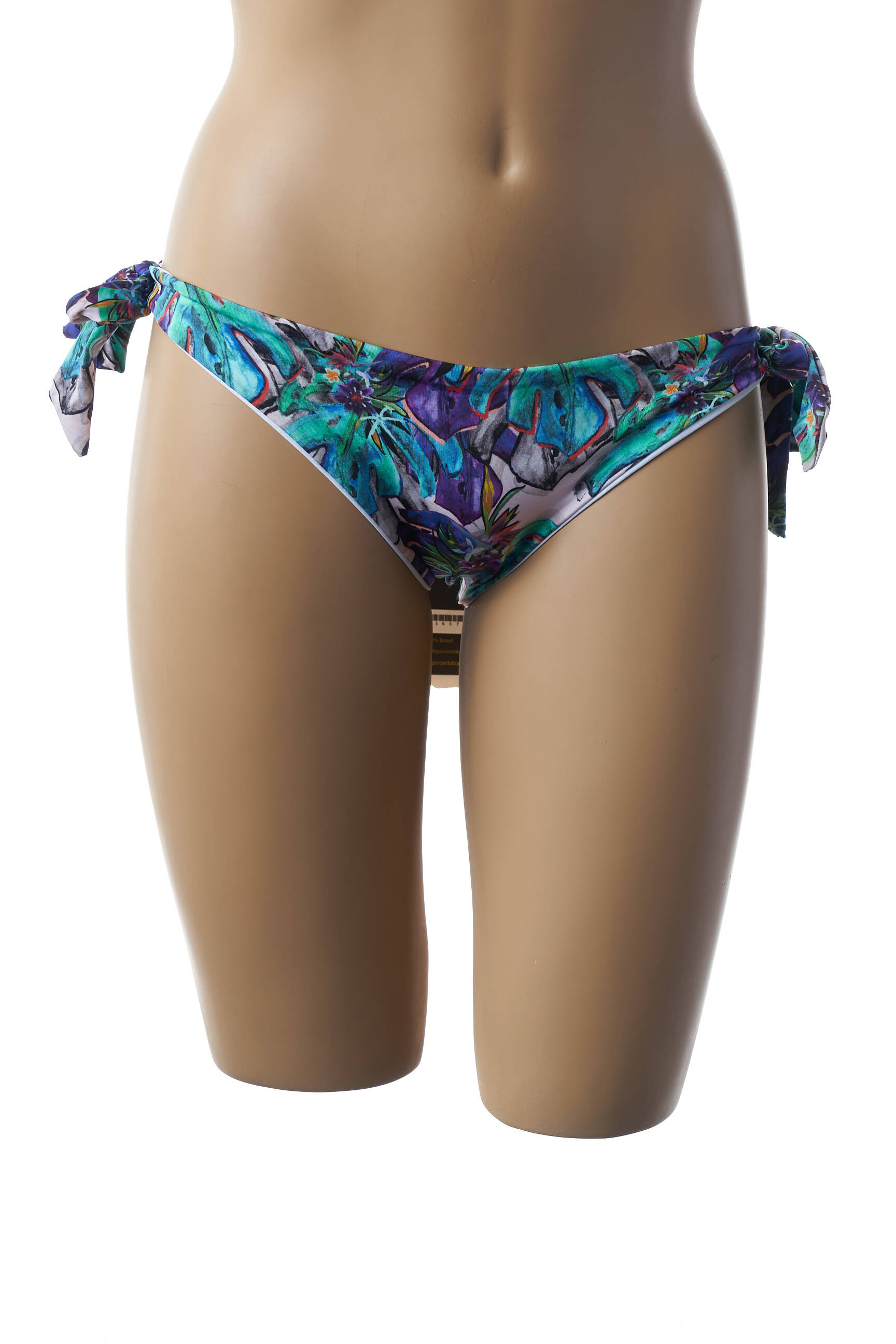 Maudymosi kelnaitės gėlių raštas bikini mėlyna 100% BRASIL moteris