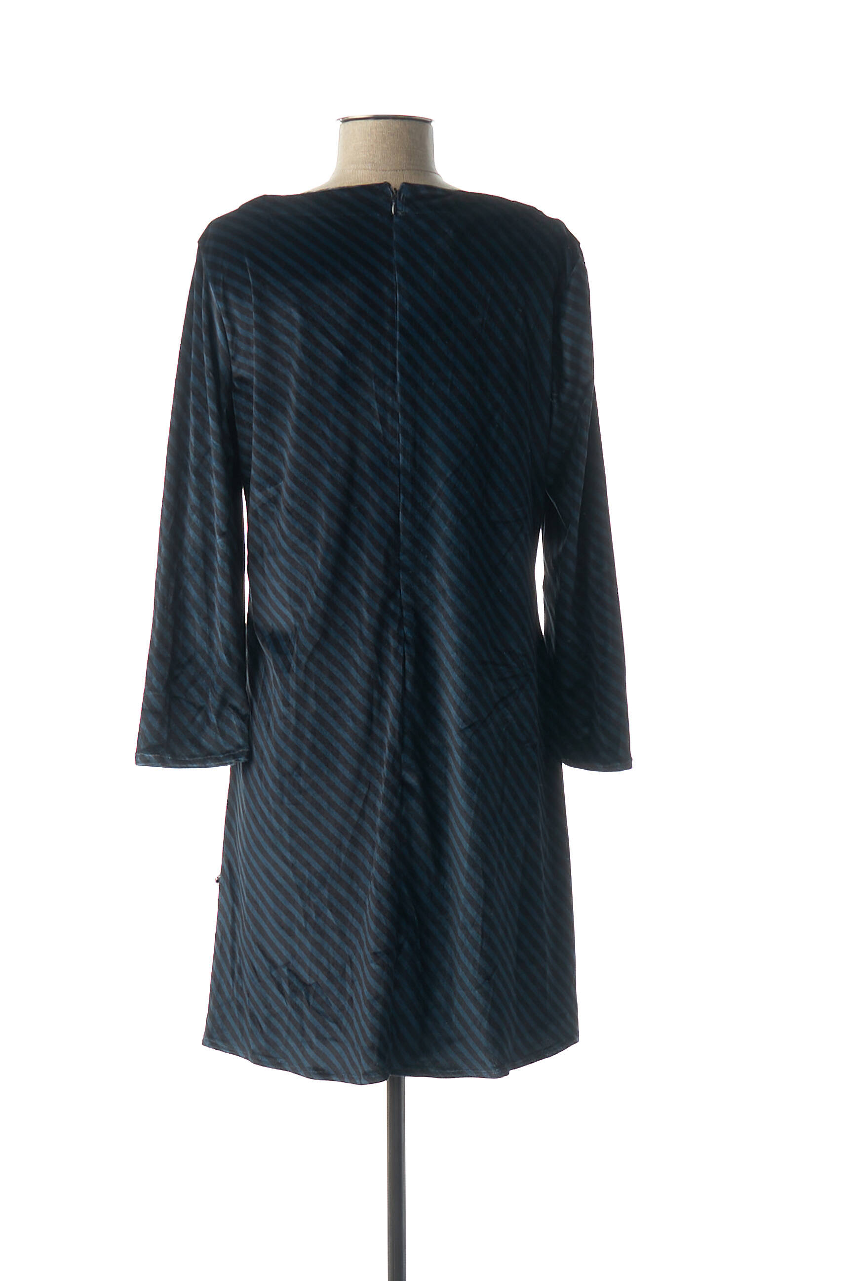 Pusilgių suknelė ilgos rankovės ilgos rankovės mėlyna DENIM &DRESS moteris