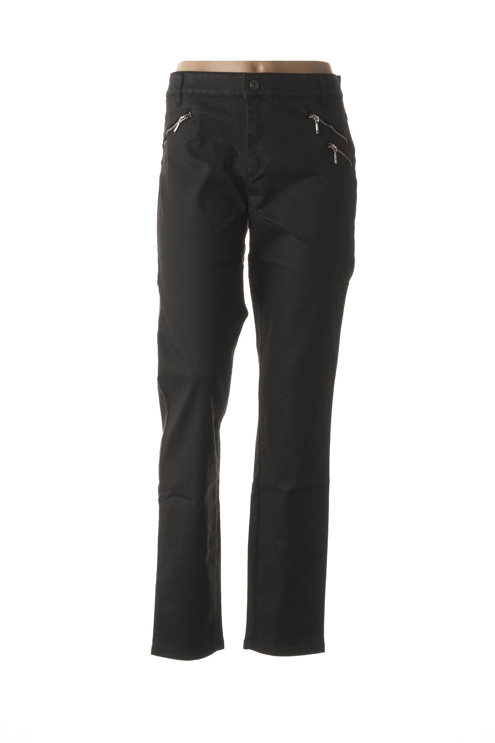 Pantalon uždarymas su užtrauktuku po mygtuku uždengimu normala dydis juodas COUTURIST moteris