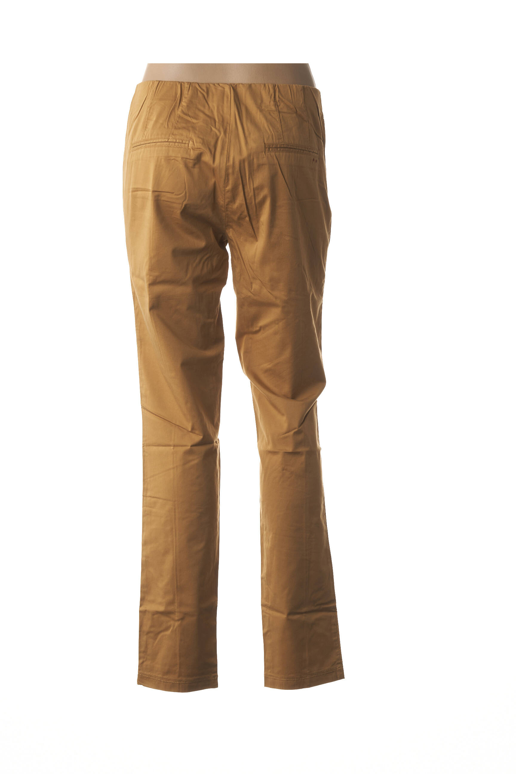 Pantalon uždarymas su užtrauktuku po mygtuku uždengimu rudas COUTURIST moteris