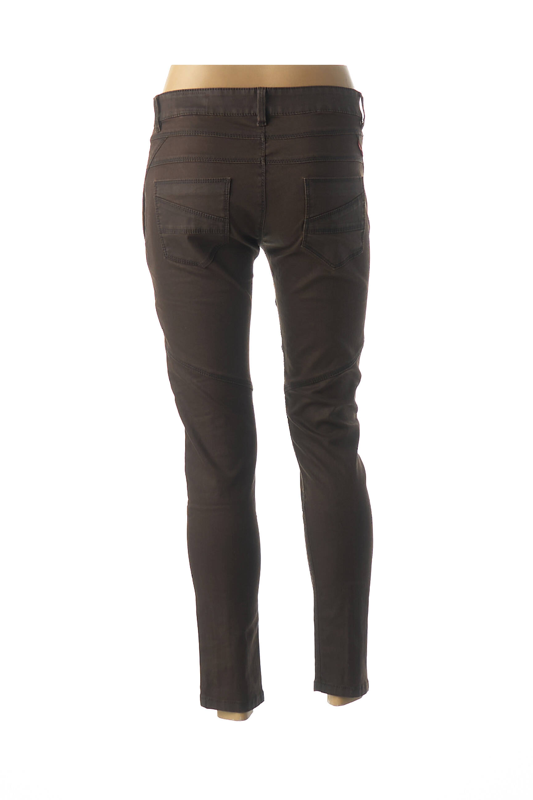 Pantalon uždarymas su užtrauktuku po mygtuku uždengimu maža dydžio rudas COUTURIST moteris